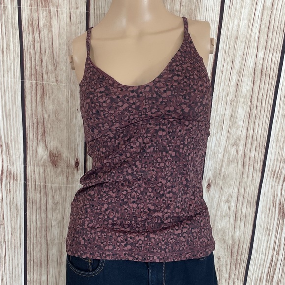 Athleta Other - Athleta Women's Triangle Tankini - Dark Black & Maroon Print Size Medium